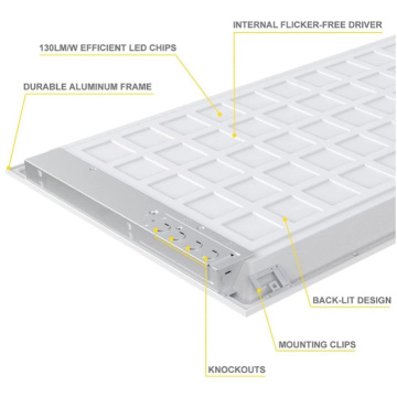 2x4 LED-Einbauplatte Licht