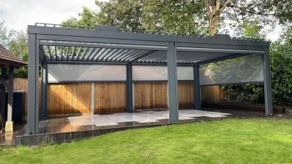 Wholesale Electric Waterproof Black Aluminum Outdoor Pergola - Factory Price