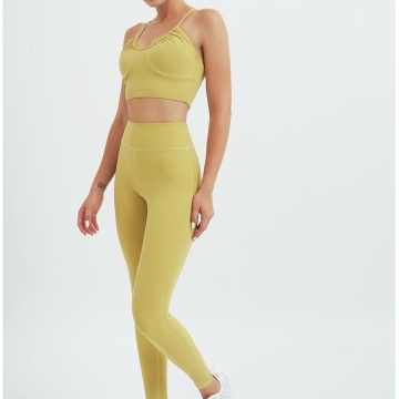 Yoga legging na efe ara mgbatị set