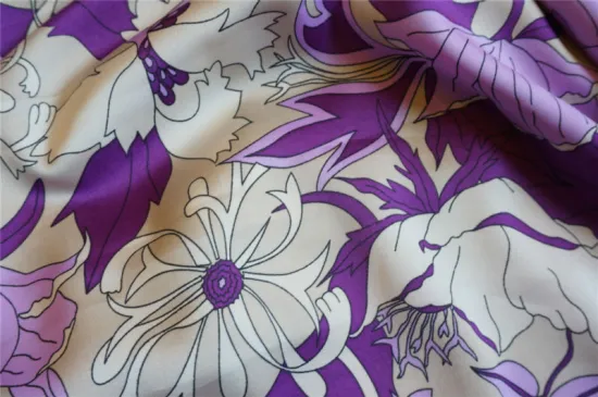 50D*50D polyester printed floral chiffon fabric / floral print satin fabric