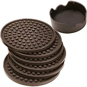 Coasters da bebida do silicone coaster flexível resistente ao calor