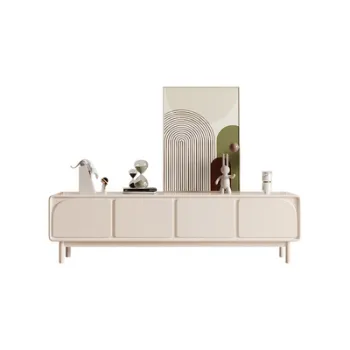 Modern Simple Nordic Cream Wind Rock Plate TV Cabinet