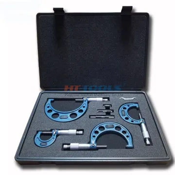 High-Accuracy Stainless Steel Customized Outside Micrometers Sets in 0-100mm and 0-150mm
