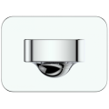 Spout de bain moulté mural plat chrome