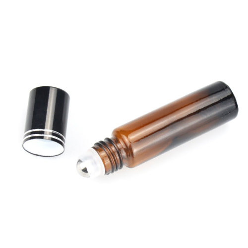 3ml 5ml 10ml colored clear amber glass roller on bottle essenital oil