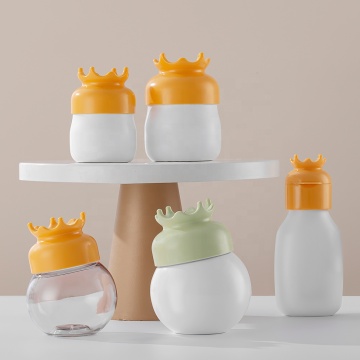 Pet Plastic Skincare Cream Bottle Crown Toppers Tumbler Decoration - 20ML/40ML/100ML/140ML