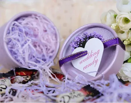 Round wedding candy box free samples