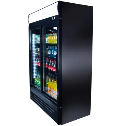 Beverage Chilling Sub-Zero Glass Door Display Showcase Refrigerator Cooler