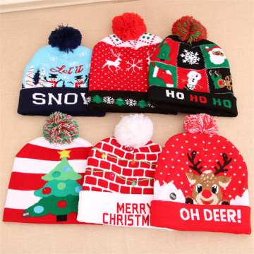 Light Up Christmas Knitted Hat - LED Christmas Sweater Hat