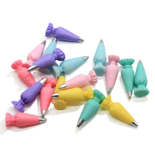 Supply Colorful Cake Making Tools Piping Bag Resin Decoration Keychain Art Decor Kids Kitchen Toys Jewelry Ornament Accessory