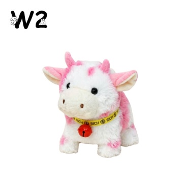 Bell Tie-dye Spotted Animated Cow Puppet Toy
