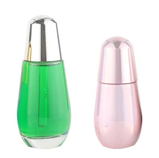 Popular Serum Gold/Sliver Press Glass Dropper Bottle