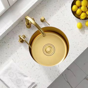 Golden nano stainless steel washbasin