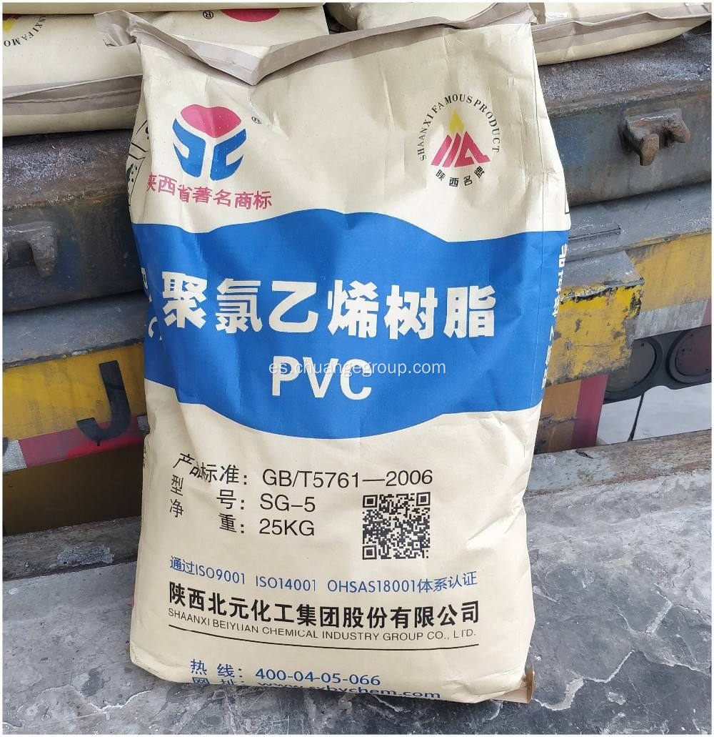 Beiyuan Cloruro de polivinilo PVC Resina SG5 para tubería