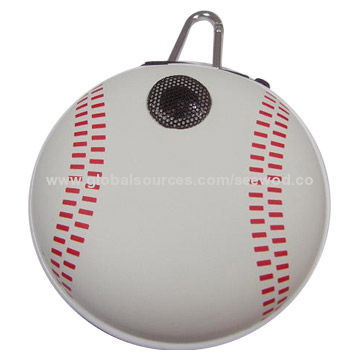Portable baseball speaker case, measures 12x12x5.8cm