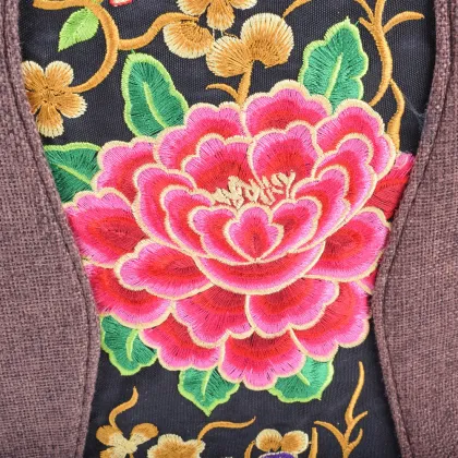 OEM new ladies casual shoulder vintage bag women long shoulder embroidery bag