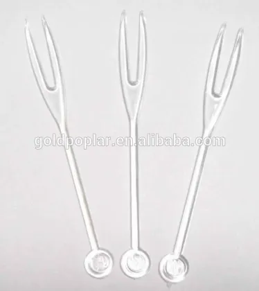 small plastic fruit forks supermarket package