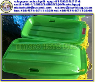 Green plastic emsco sleds , plastic toy kid sledding , cheap plastic sled toddler for sale