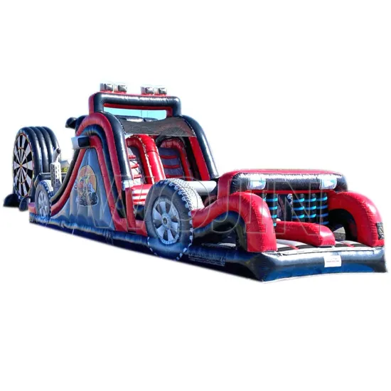 40ft Big Race Car Inflatable Obstacle Course Bouncer for Outdoor Sports