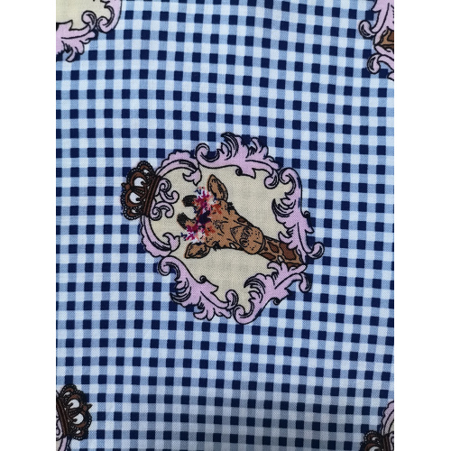Check Interest Rayon Voile 60S Printing Woven Fabric