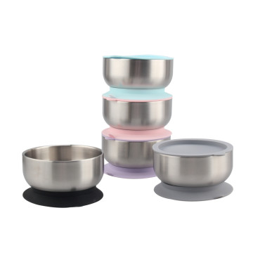 Stainless Steel Suction Baby Bowl & Lid