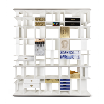 Elegant Modular Metal Wood Bookshelf for Office and Living Room