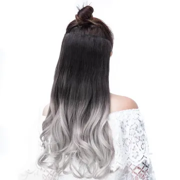AliLeader Ombre 5 Clips In Hairpiece Body Wave Clip In Synthetic Hair Extension