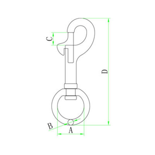 Snap Hook Swivel Tangle Free Round Base