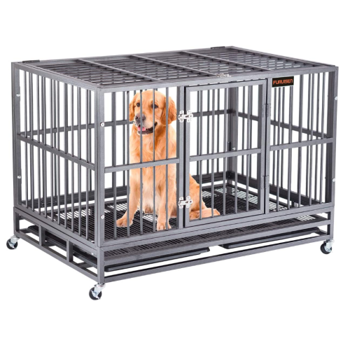 Large Dogs Cage with Lockable Wheels