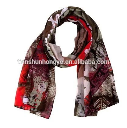 silk scarf , banana scarf
