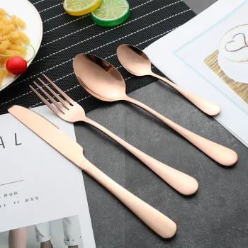 Wholesale stainless silverware flatware set knife fork spoon