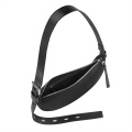 Genuine Leather Half-Moon Crossbody Bag