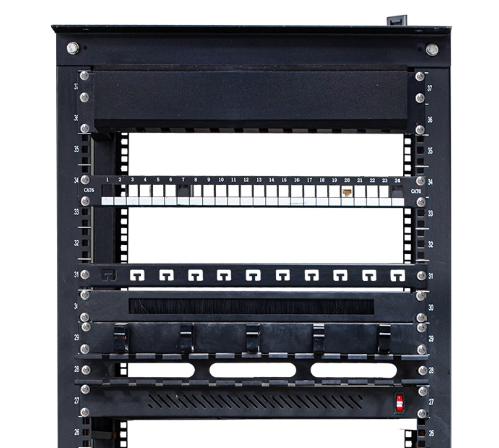 Cuboid sheet metal server cabinet