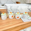 2020 small fresh Korean radish rabbit ceramic cup, with lid with spoon Mug lovely student tea milk coffee cup