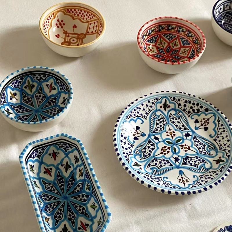 Hand-Painted Art Theme Dinnerware Set