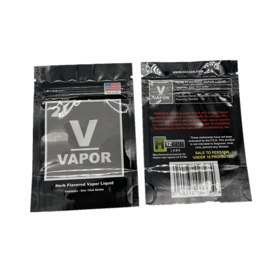 Aluminumng  Foil Laminated Plastic Weed Packagi Smell Proof Bags Small Zipper Package Bag Plastic Pouch
