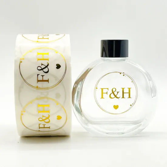 Custom Clear Foil Stamping Sticker Labels