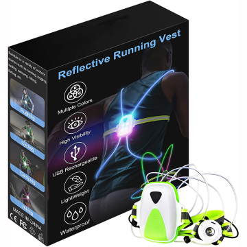 USB Rechargeable Multicolor Illuminated LED Safety Reflective Running Vest: Stay Visible and Fashionable During Night Runs
