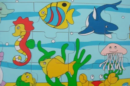 Ocean puzzle baby educational toys, Funny DIY ocean animal puzzles,Ocean World jigsaw puzzles toy set