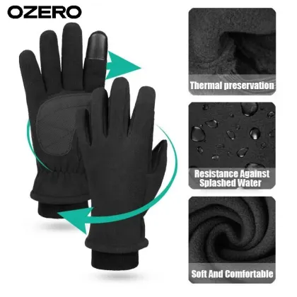 OZERO Custom Wristbands and Cold-Proof Lining Winter Gloves