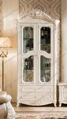Wooden Living Room Furniture Royal Design Display Cabinet