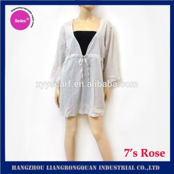 2016 hangzhou fashion summer short sleeve V neck cotton sexy mini women dress