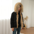 Mens Parka Jacket with Real Fur Hood Custom