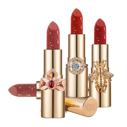 Golden Luxury Waterproof Moisturizing Smooth Long-Lasting Red Lipstick for Wholesale