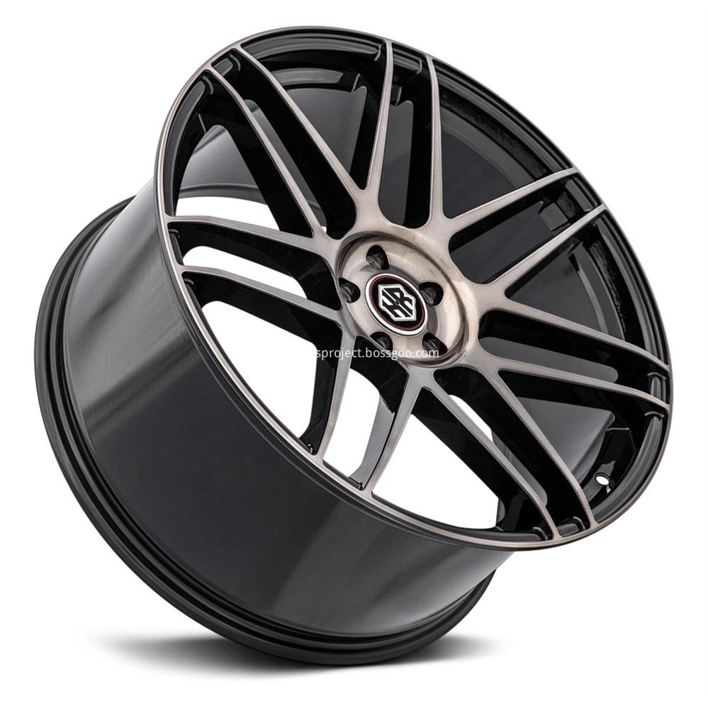 H R Tech Wheels Hr995 Black Tinted Brushed Face Angle