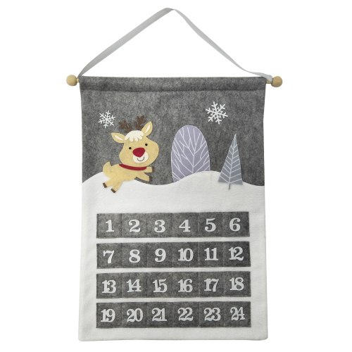 Calendrier de l&#39;Avent avec style boisé d&#39;hiver