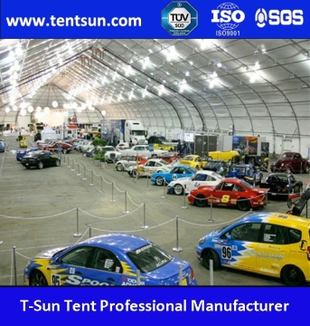 Large outdoor trade show tent