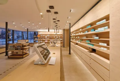 Customized Medical Store Furniture and Display Racks for Sale