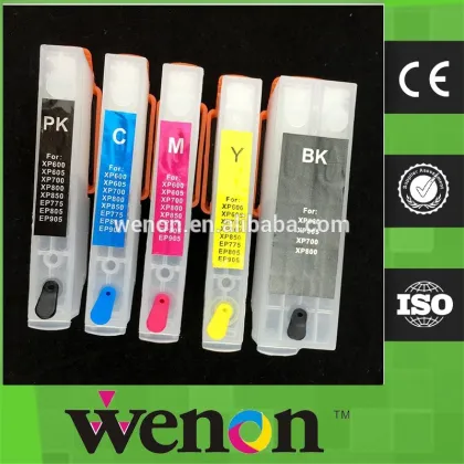 refillable cartridge with chip for Epson XP-701 ink cartridge