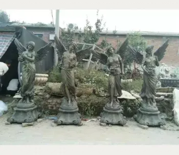 Outdoor park greek style metal casting bronze statue four seasons for sale western female figure statue with wings